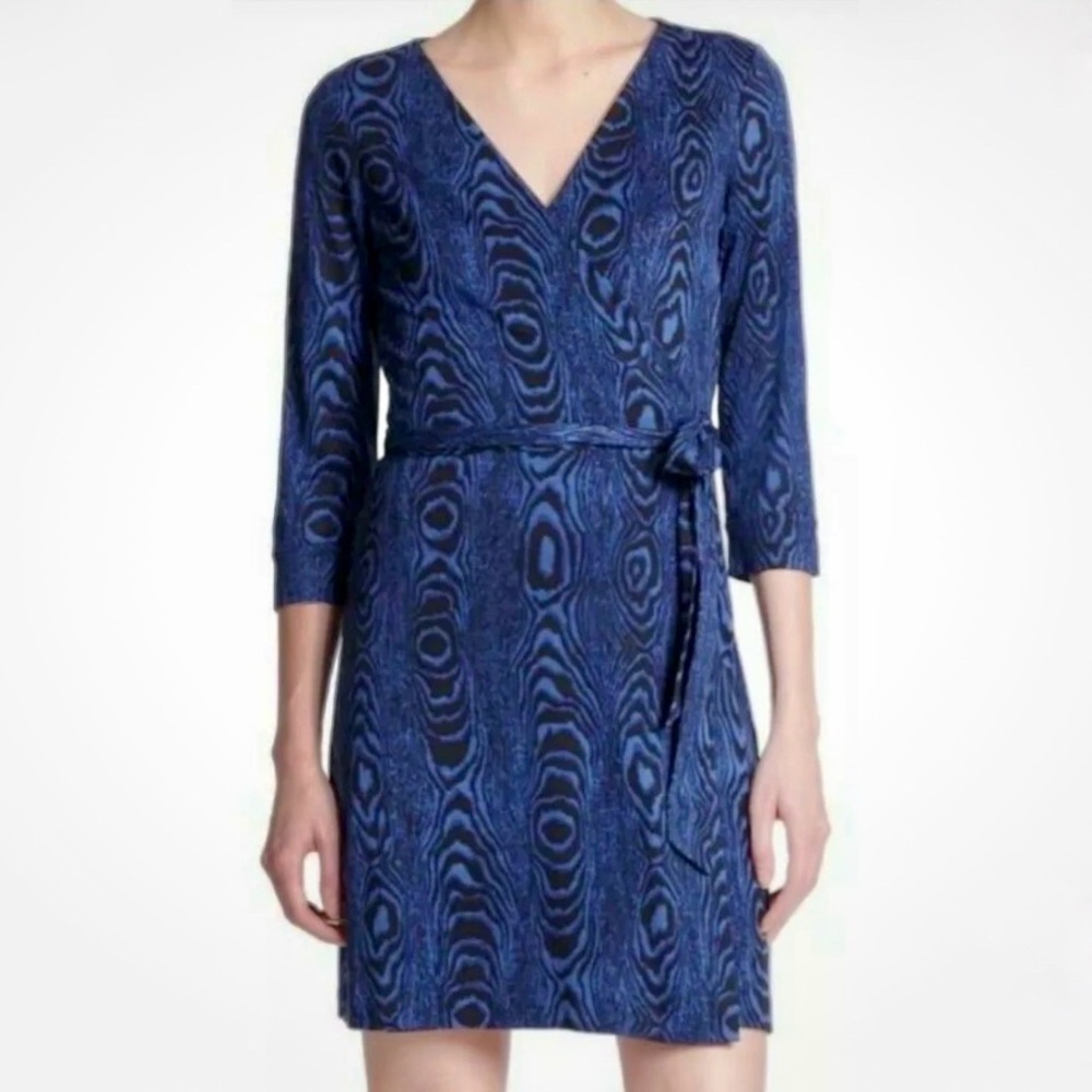 Diane Von Furstenberg Blue Long Sleeve Dress